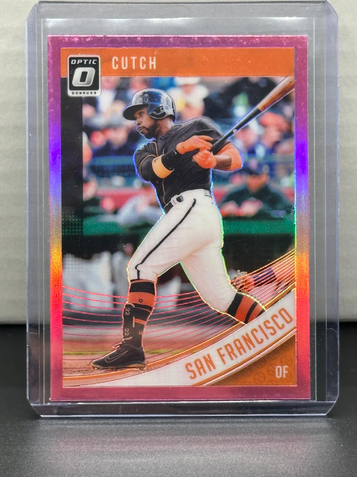 Andrew McCutchen 2018 Panini Donruss Optic Nicknames Variation Pink Prizm Parallel #125