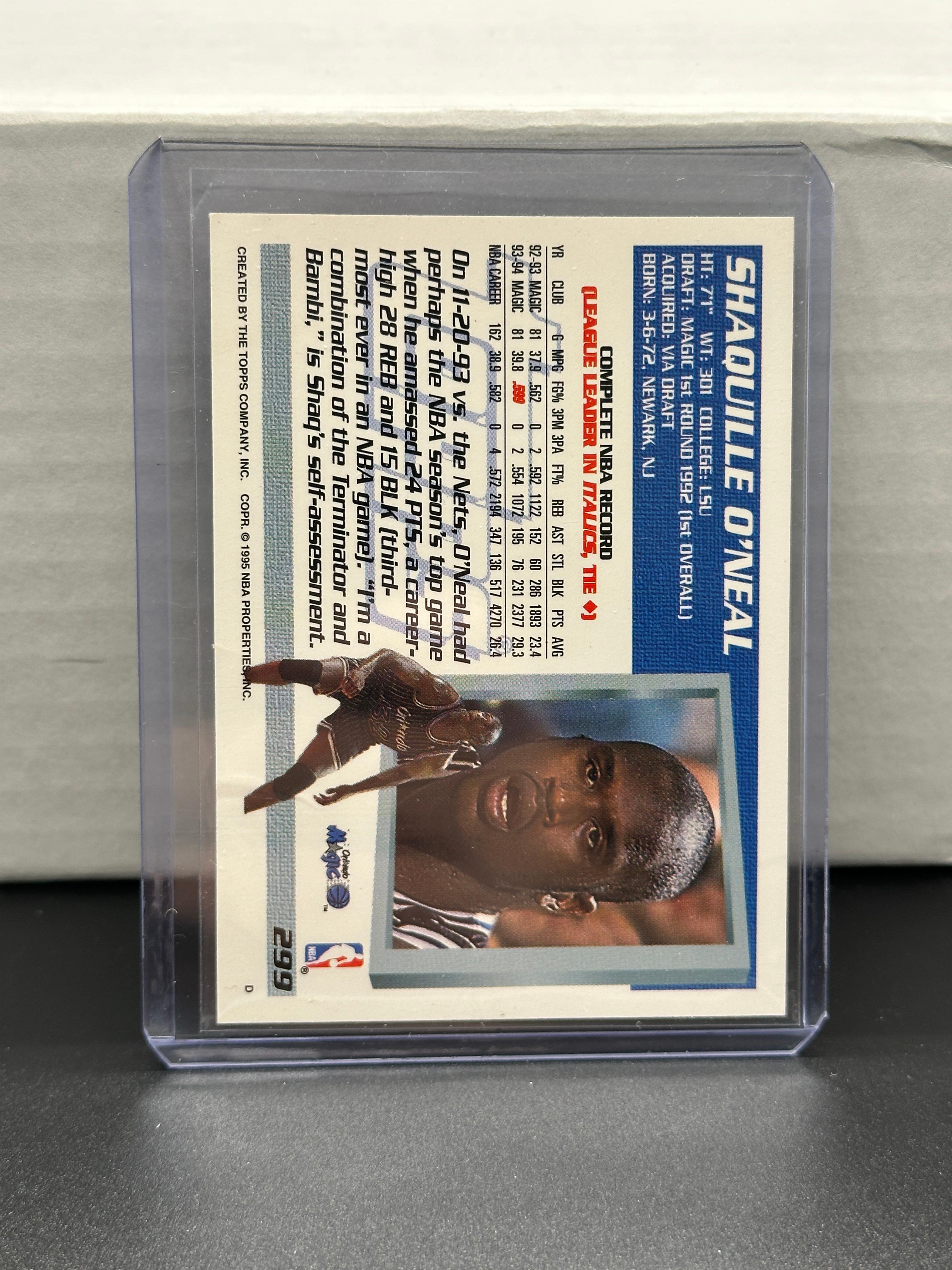 Shaquille O'Neal 1994-95 Topps #299