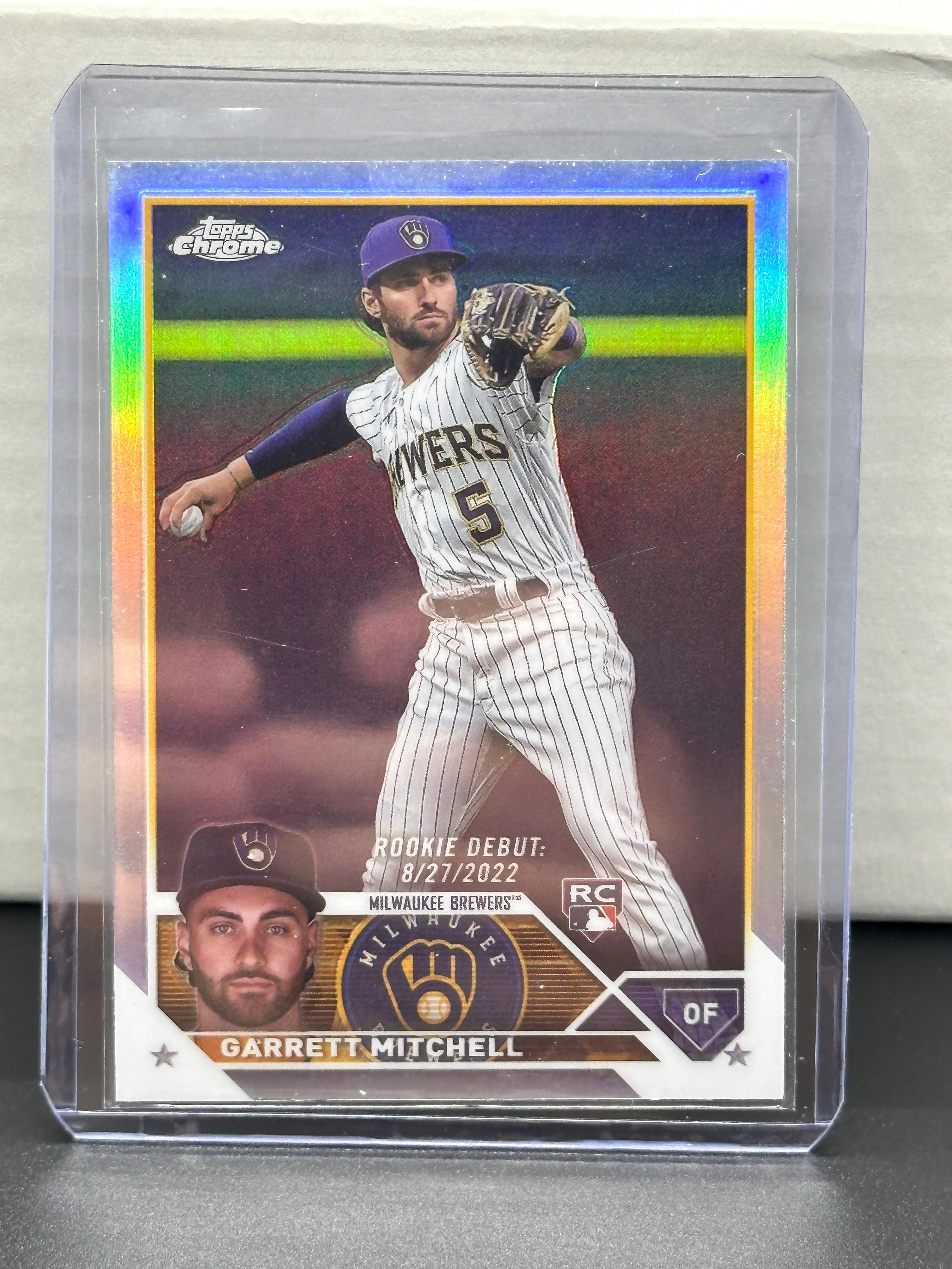 Garrett Mitchell 2023 Topps Chrome Rookie Debut RC Refractor #USC56