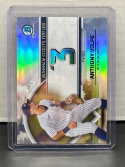 Anthony Volpe 2023 Bowman Chrome Top 100 Rookie Refractor Insert #BTP-3