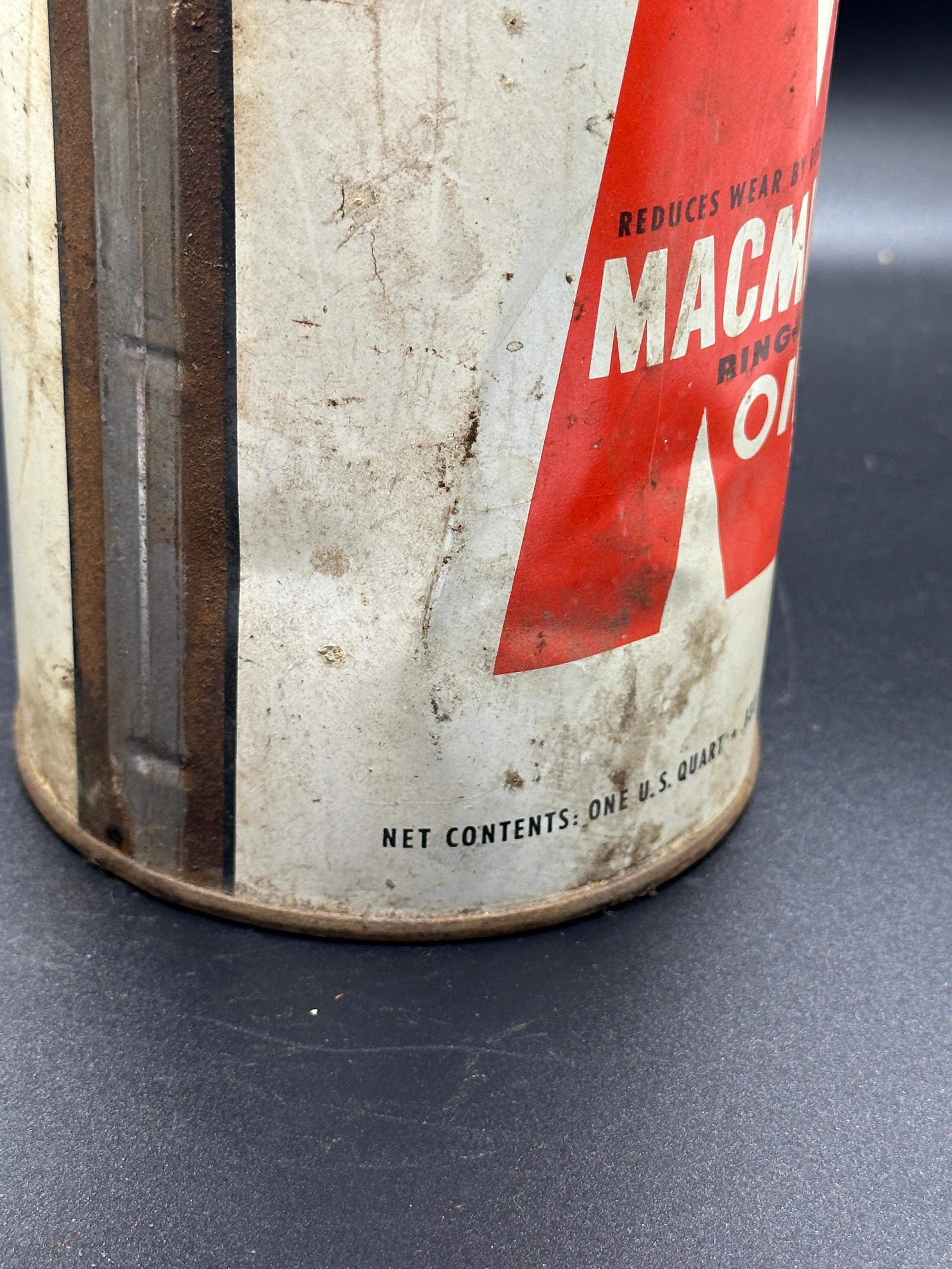 MacMillan Ring Free Oil Can 1 Quart Empty