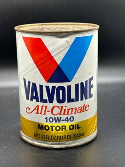 Valvoline All-Climate Motor Oil Can 1 Quart Full Can