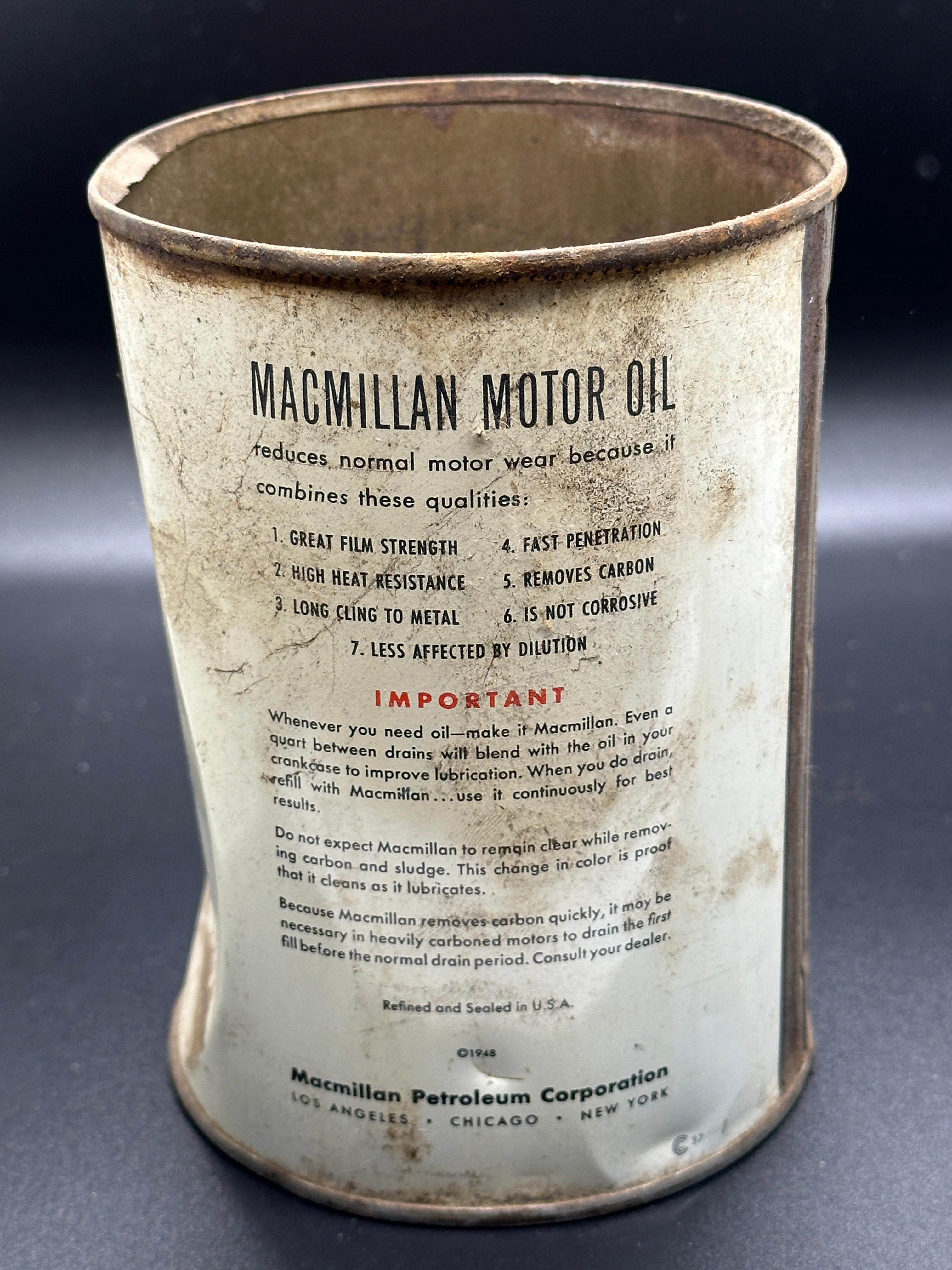 MacMillan Ring Free Oil Can 1 Quart Empty