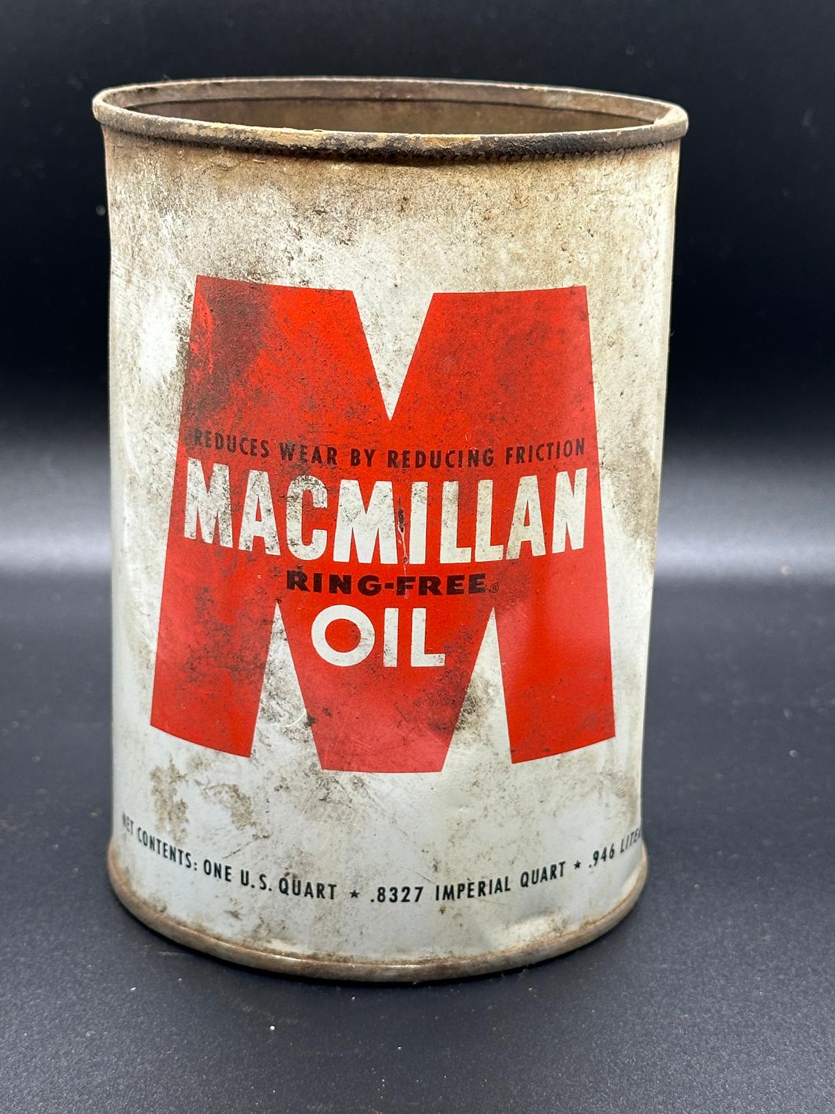 MacMillan Ring Free Oil Can 1 Quart Empty