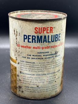 American Standard Super Permalube Motor Oil 1 Quart Full Can