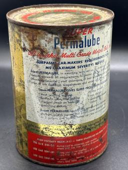 American Standard Super Permalube Motor Oil 1 Quart Full Can