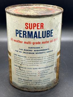 American Standard Super Permalube Motor Oil 1 Quart Full Can