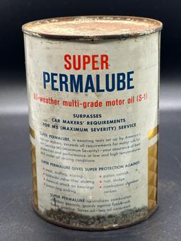 American Standard Super Permalube Motor Oil 1 Quart Full Can