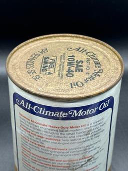 Valvoline All-Climate Motor Oil Can 1 Quart Full Can