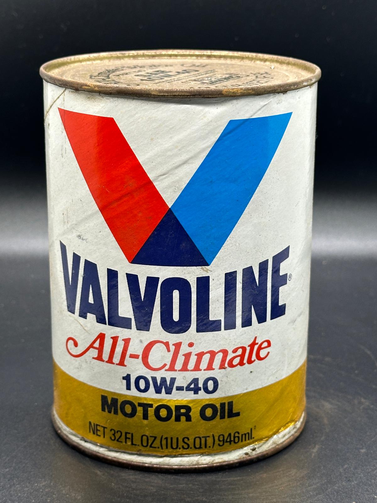 Valvoline All-Climate Motor Oil Can 1 Quart Full Can