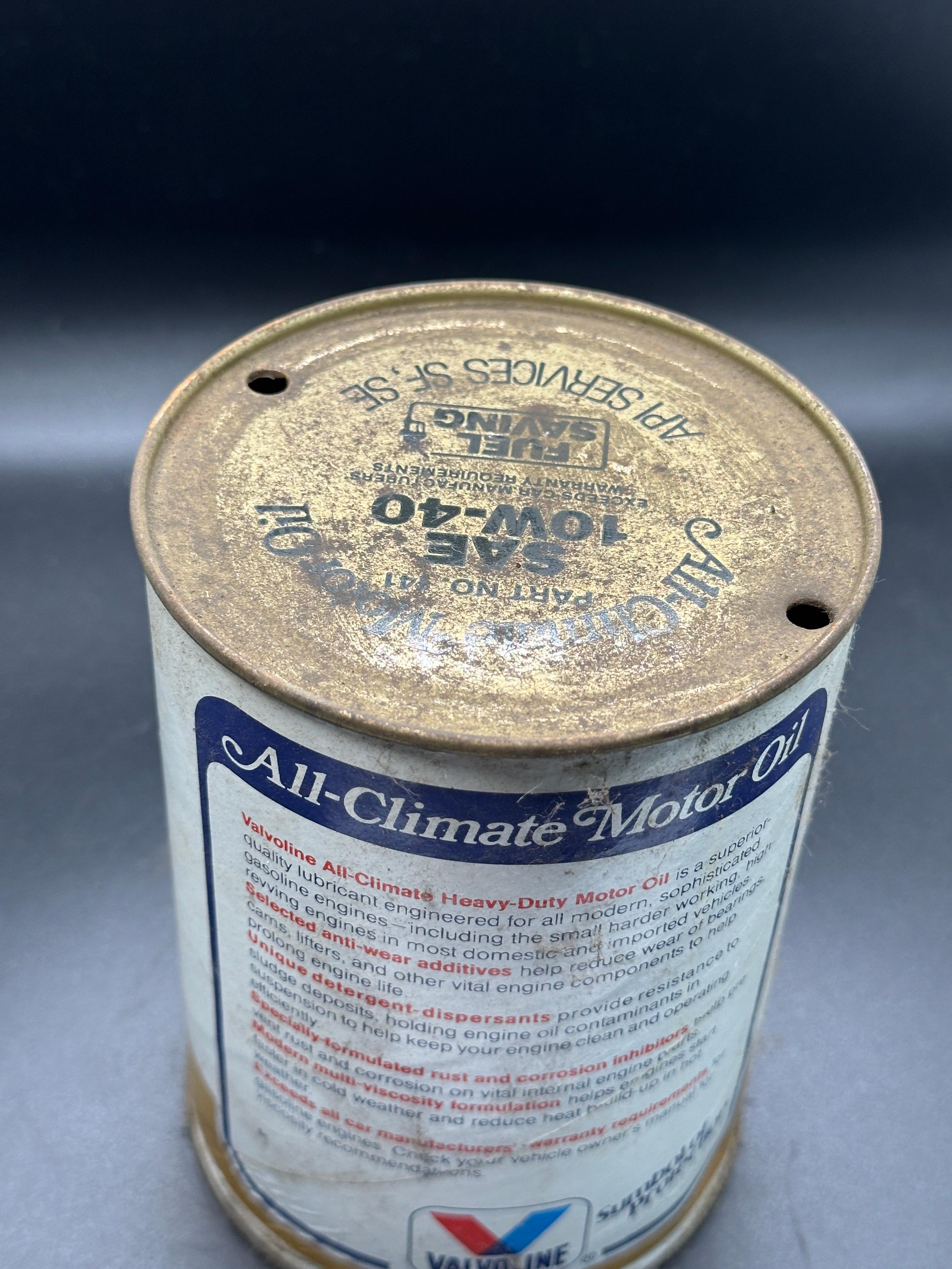 Valvoline All-Climate Motor Oil Can 1 Quart Empty Can