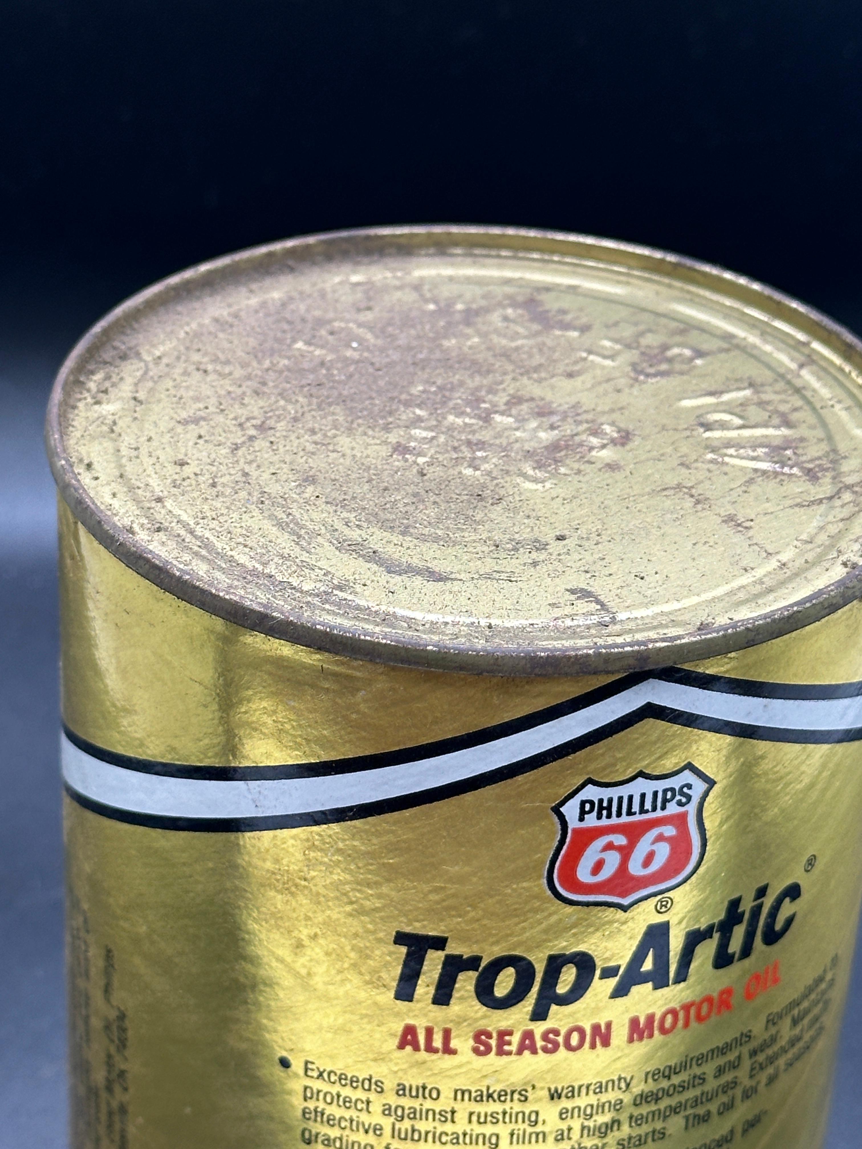 Phillips 66 Trop-Arctic All Season Motor Oil Can 1 Quart Full