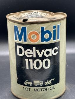 Mobile Delvac 1100 Motor Oil 1 Quart Empty Can