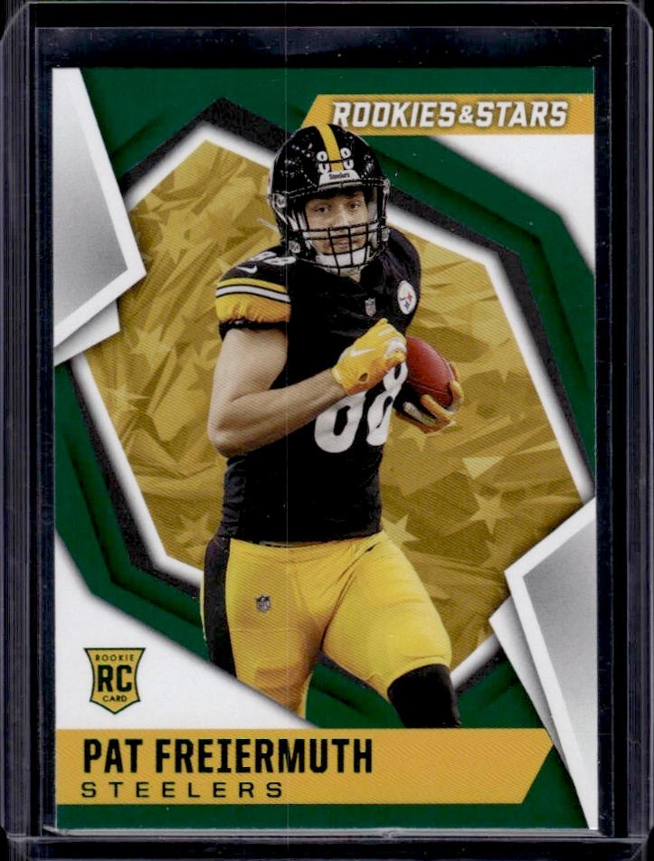 Pat Freiermuth 2021 Panini Rookies and Stars Green Foil Rookie RC #132