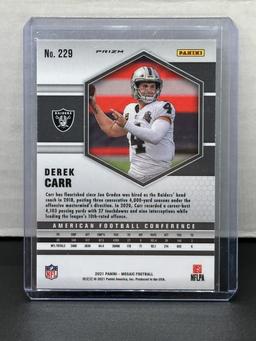 Derek Carr 2021 Panini Mosaic Silver Prizm #229