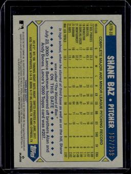 Shane Baz 2022 Topps 1987 Design Silver Border (#167/299) Rookie RC Insert Parallel #87TB-33