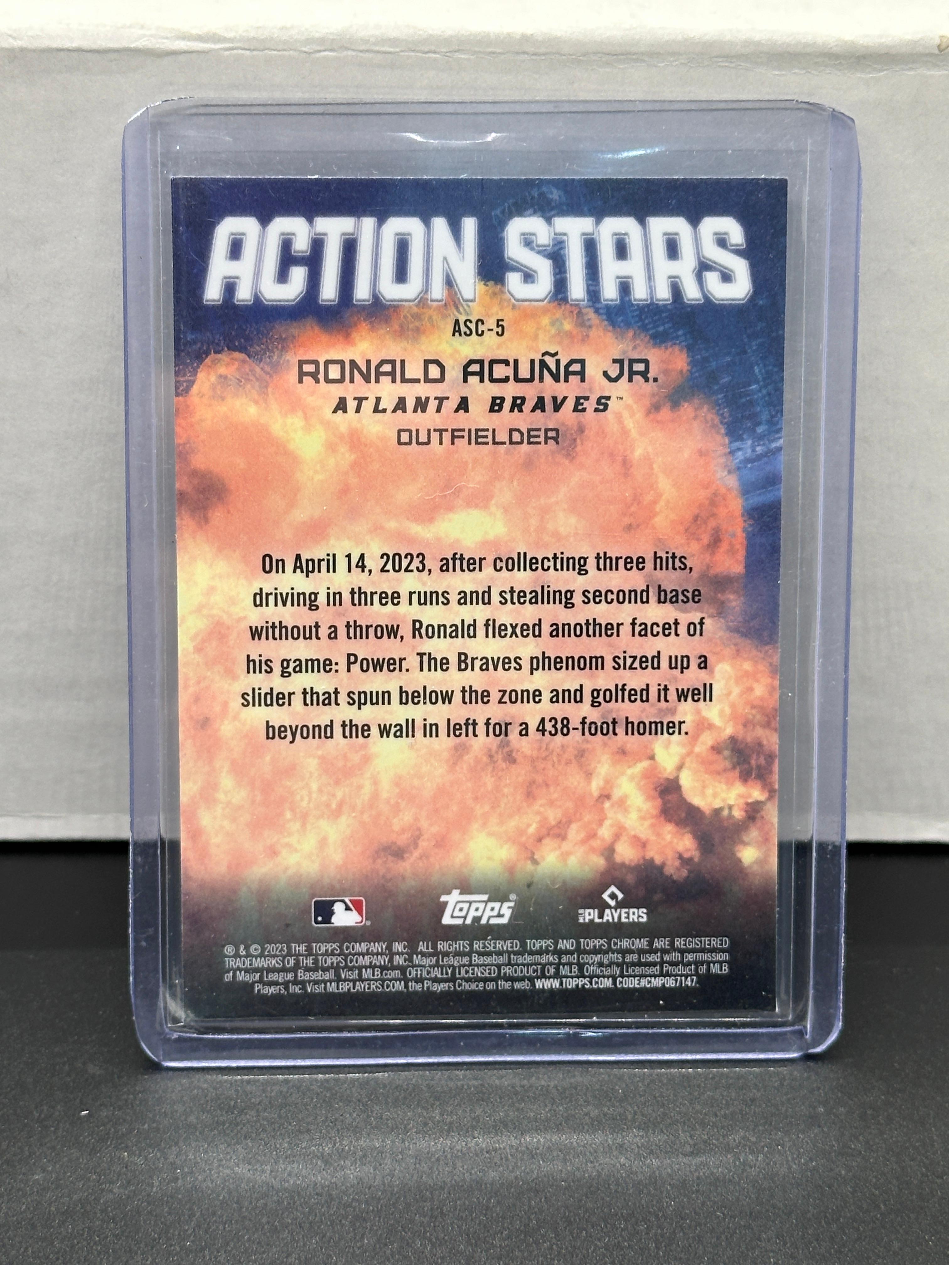 Ronald Acuna Jr. 2023 Topps Chrome Action Stars Refractor Insert #ASC-5