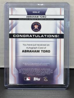 Abraham Toro 202 Bowman Sterling Specke Refractor (#96/99) Rookie RC Auto #BSRA-AT