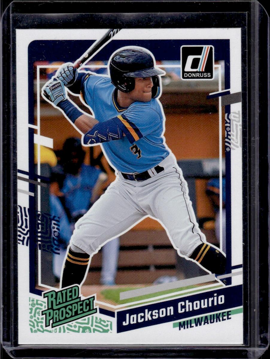 Jackson Chourio 2023 Panini Donruss Rated Rookie RC #85