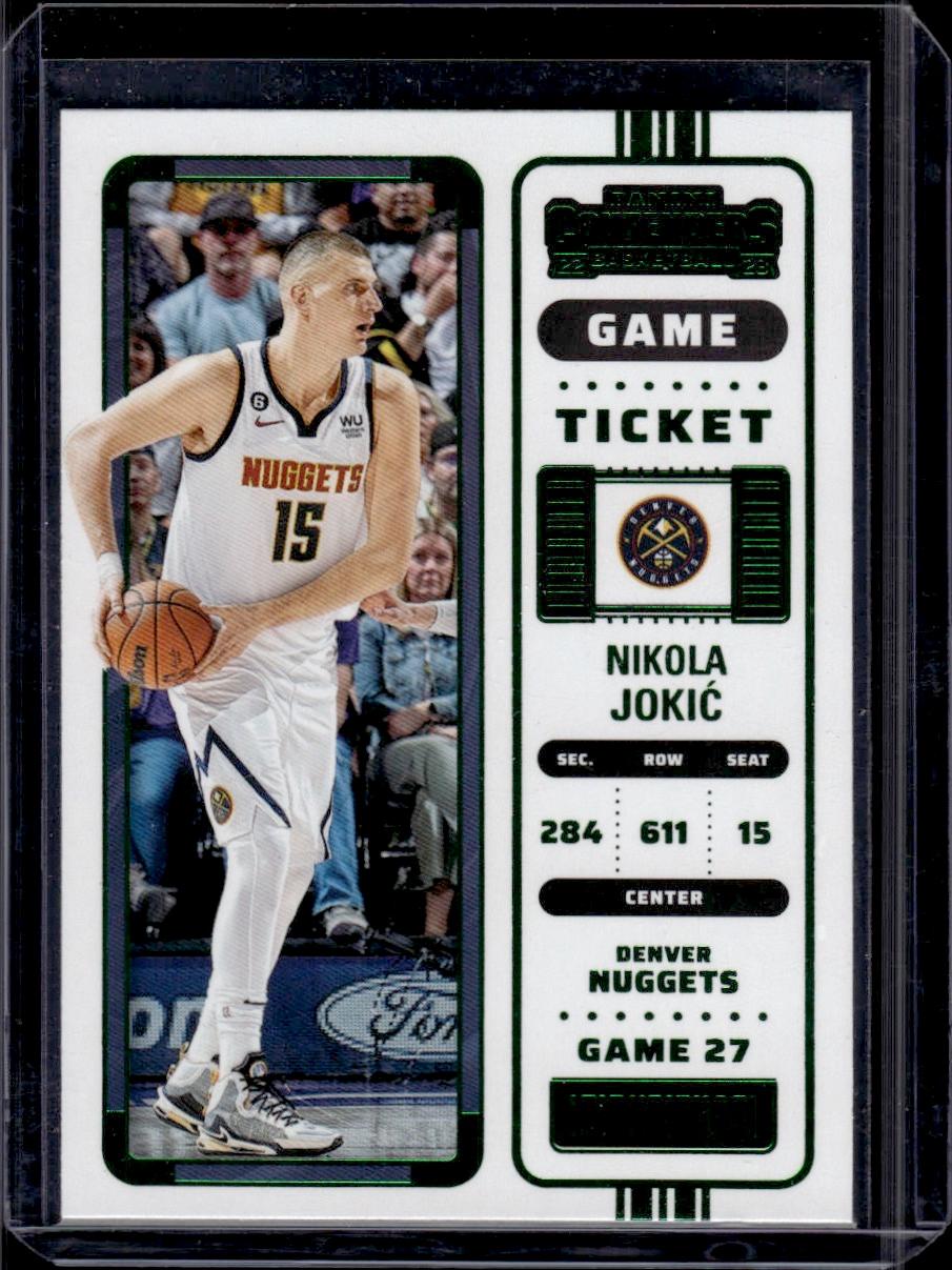 Nikola Jokic 2022-23 Panini Contenders Green Foil Parallel #17