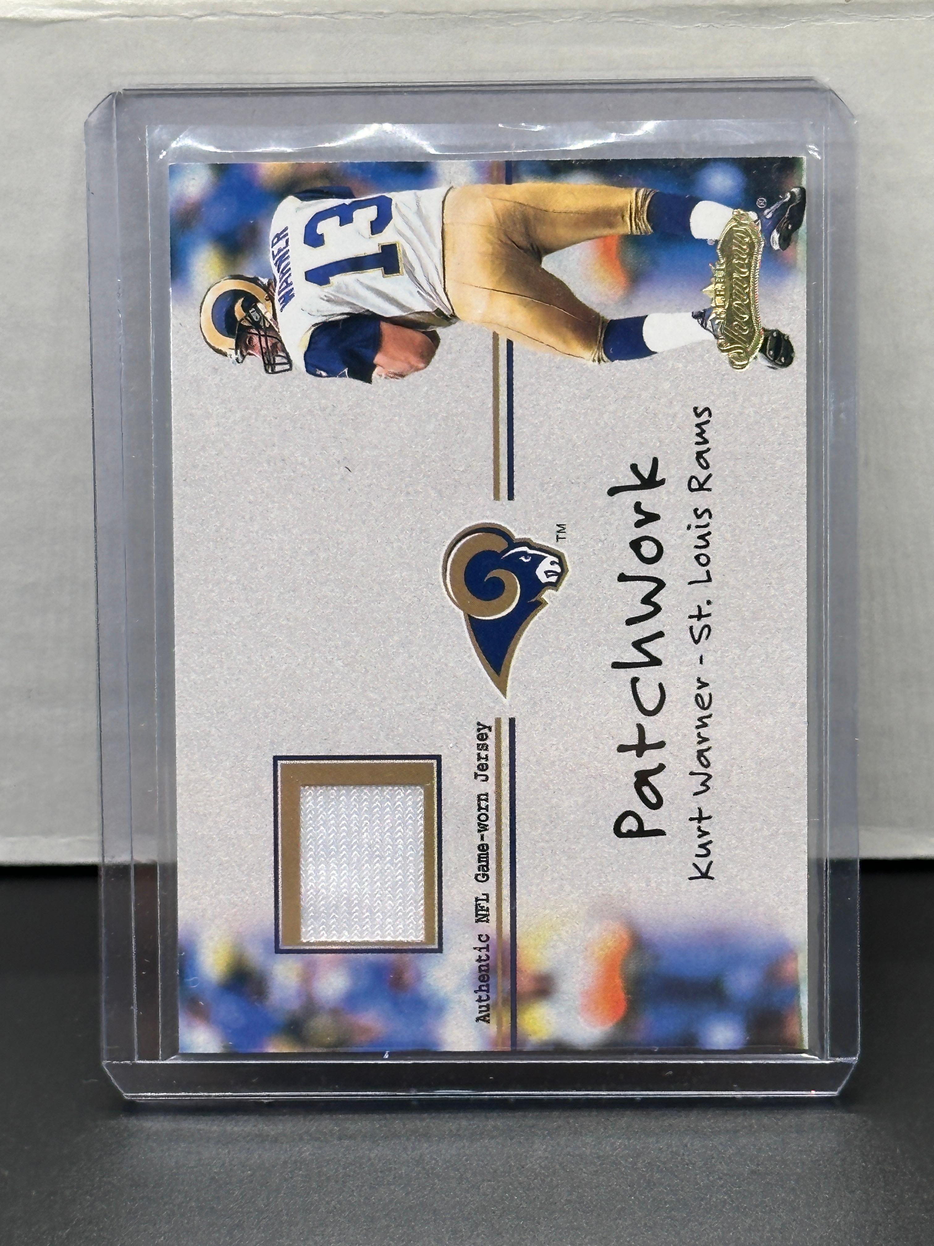 Kurt Warner 2001 Fleer Patchwork Authenic Game-Worn Patch