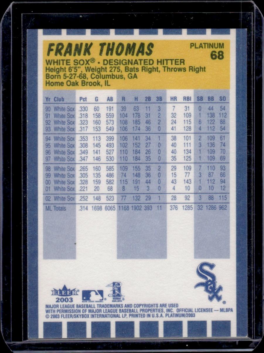 Frank Thomas 2003 Fleer Platinum #68
