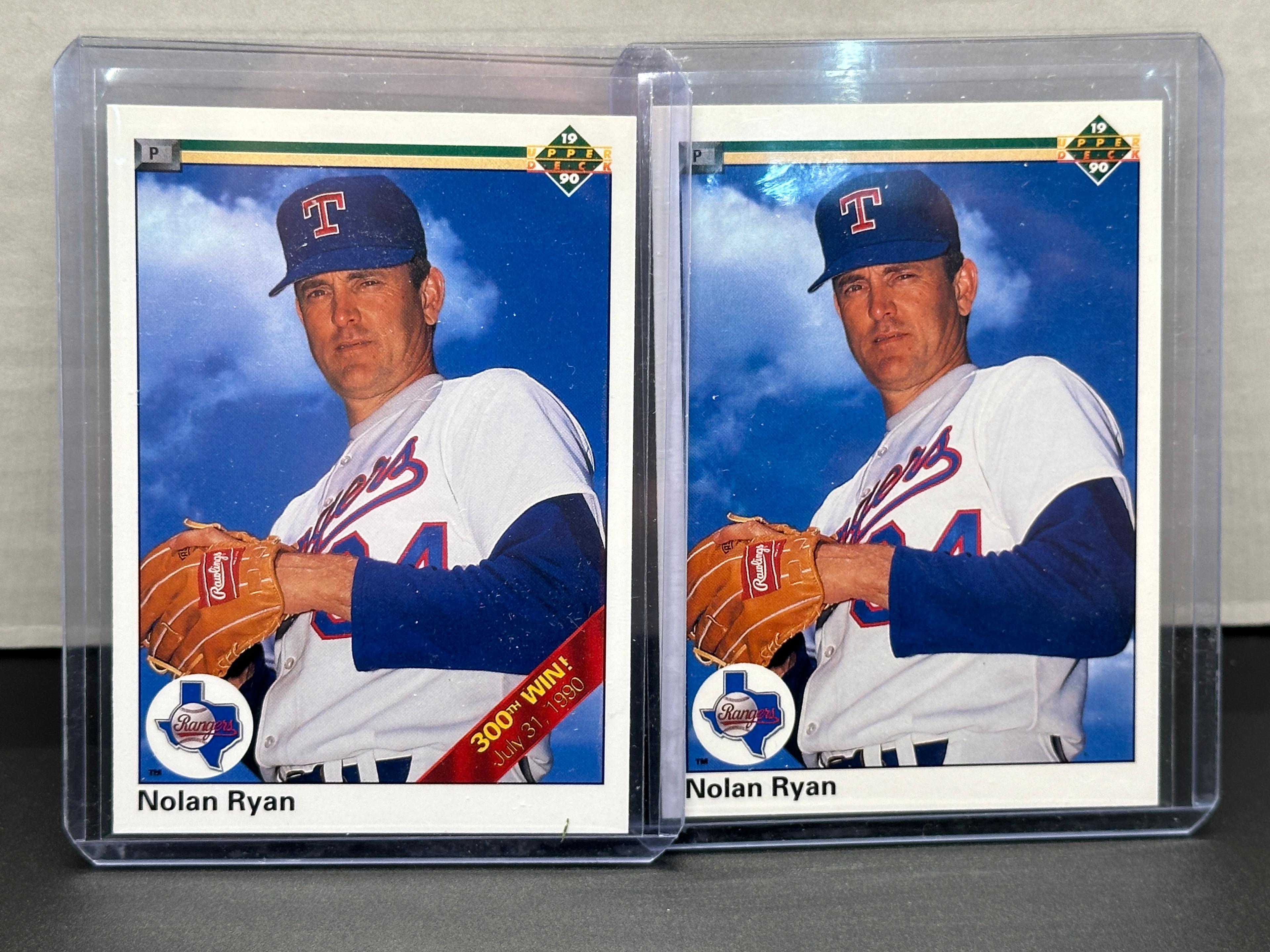 Nolan Ryan 1990 Upper Deck Lot of 2