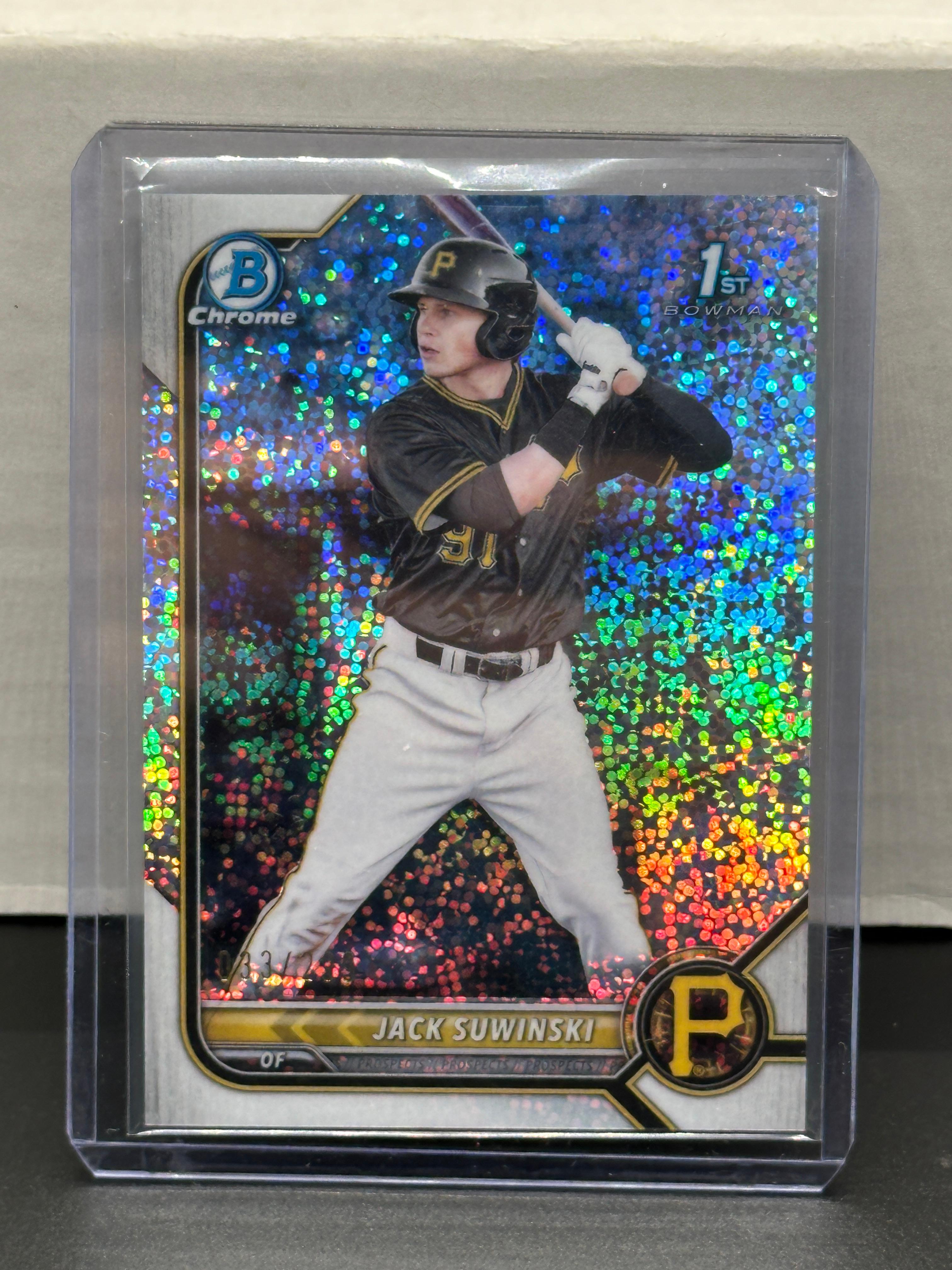 Jack Suwinski 2022 Bowman Chrome Speckle Refractor (#33/299) Rookie RC #BCP-84