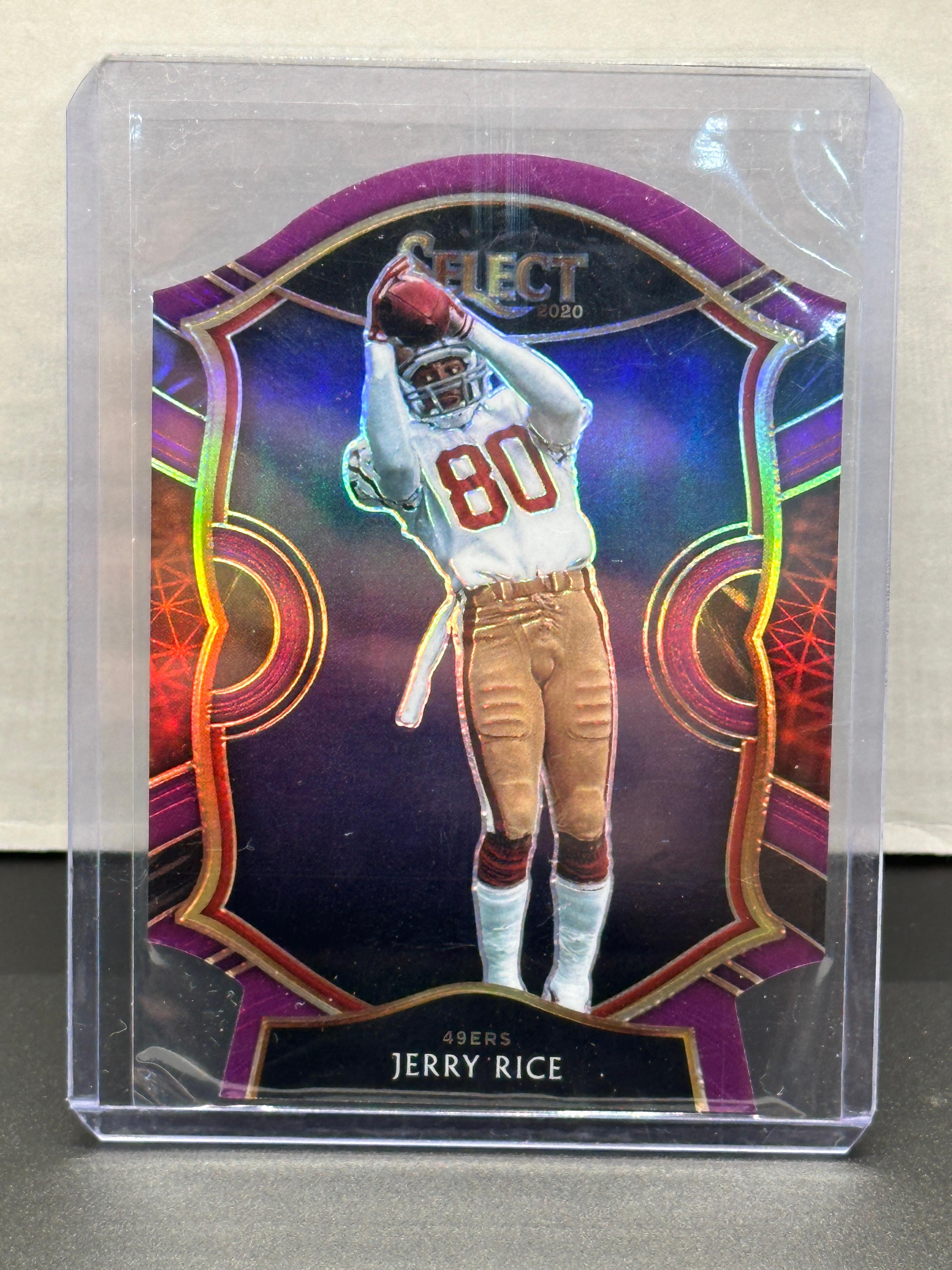 Jerry Rice 2020 Panini Select Purple Prizm Concourse Level Die Cut #20