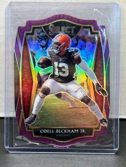 Odell Beckham Jr. 2020 Panini Select Purple Prizm Premier Level Die Cut #