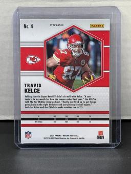 Travis Kelce 2021 Panini Mosaic Pink Mosaic Prizm Parallel #4