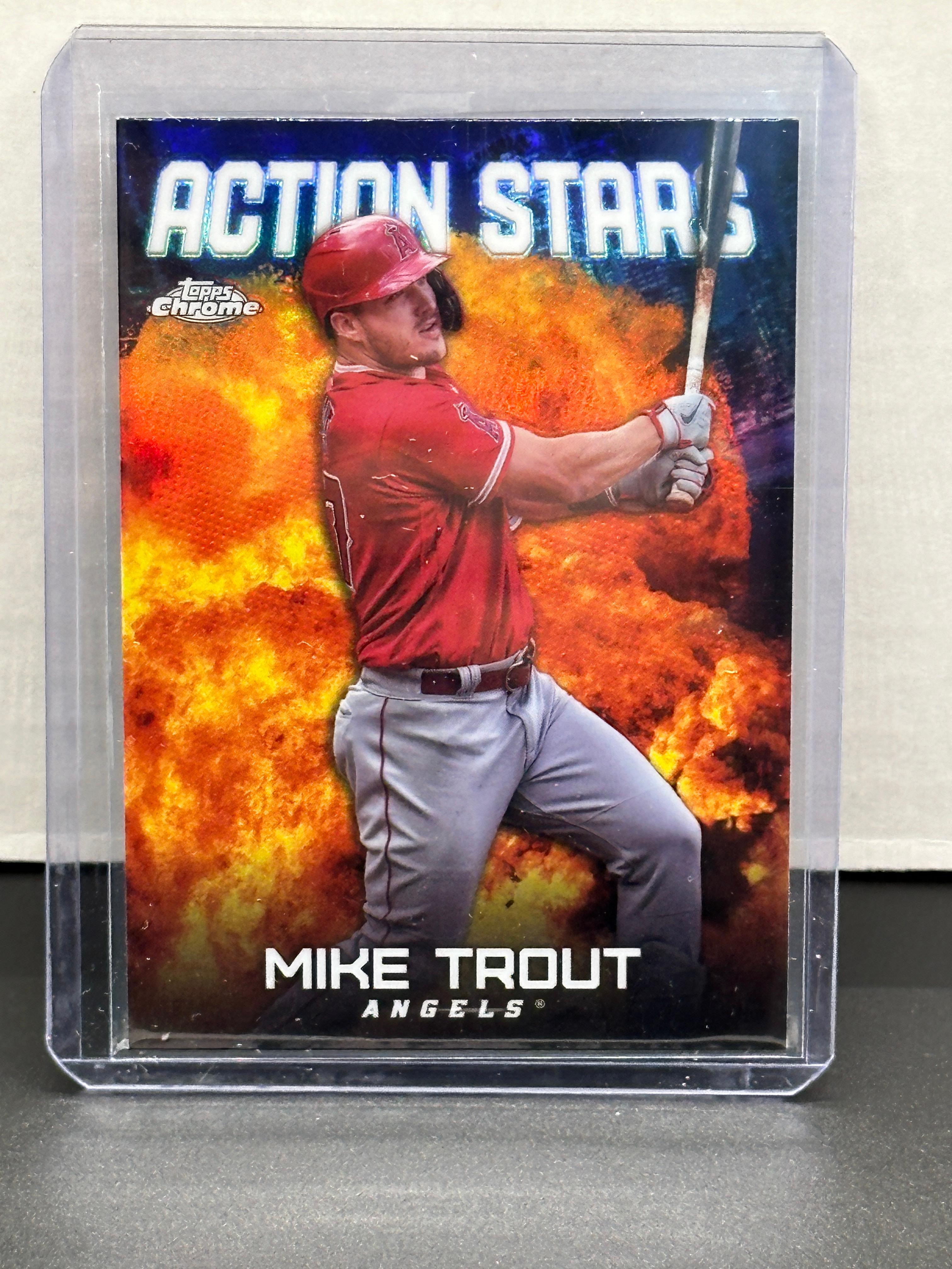 Mike Trout 2023 Topps Chrome Action Stars Refractor Insert #ASC-29