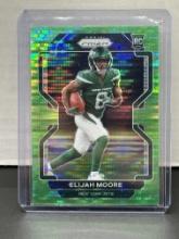 Elijah Moore 2021 Panini Prizm Green Pulsar Prizm Rookie RC #346