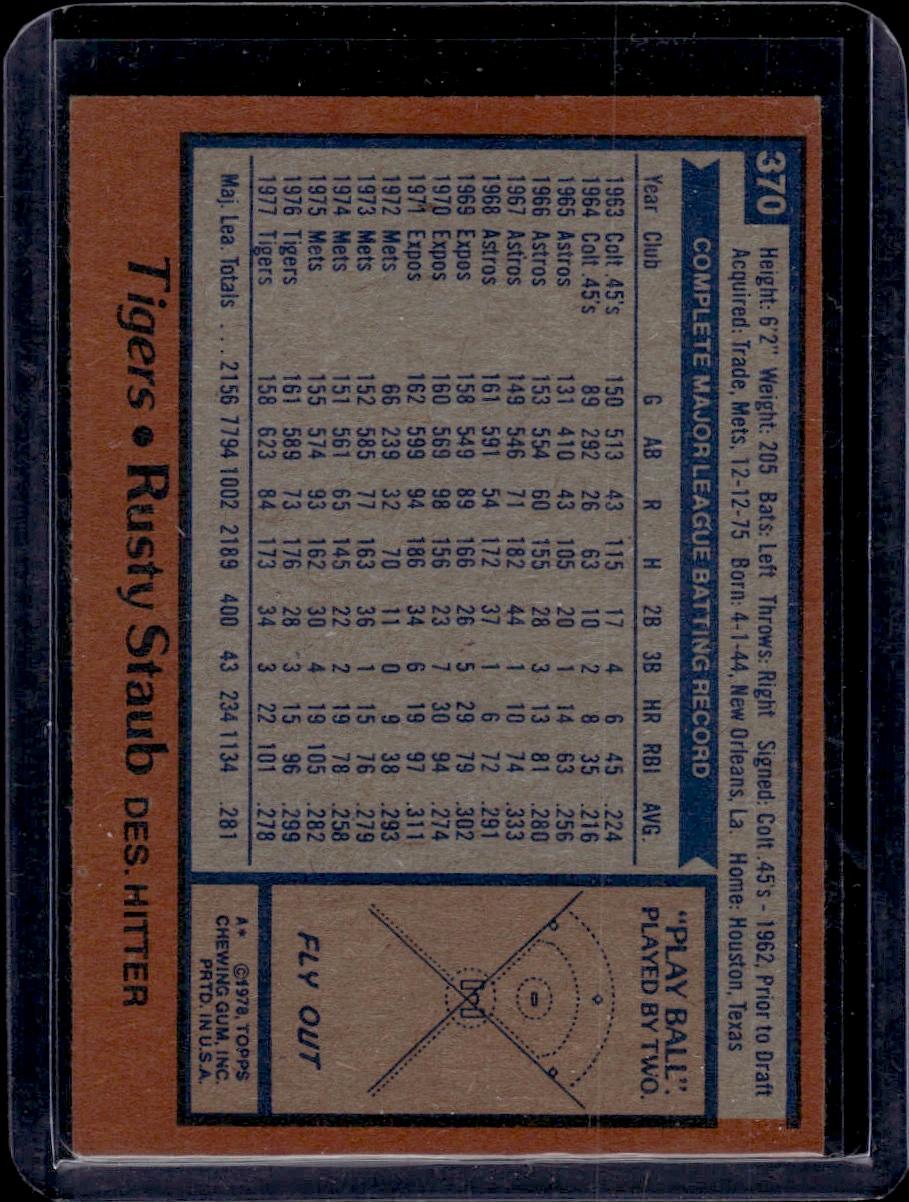 Rusty Staub 1978 Topps #370