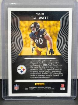 TJ Watt 2022 Panini Illusions Trophy Collection Dots Parallel #85