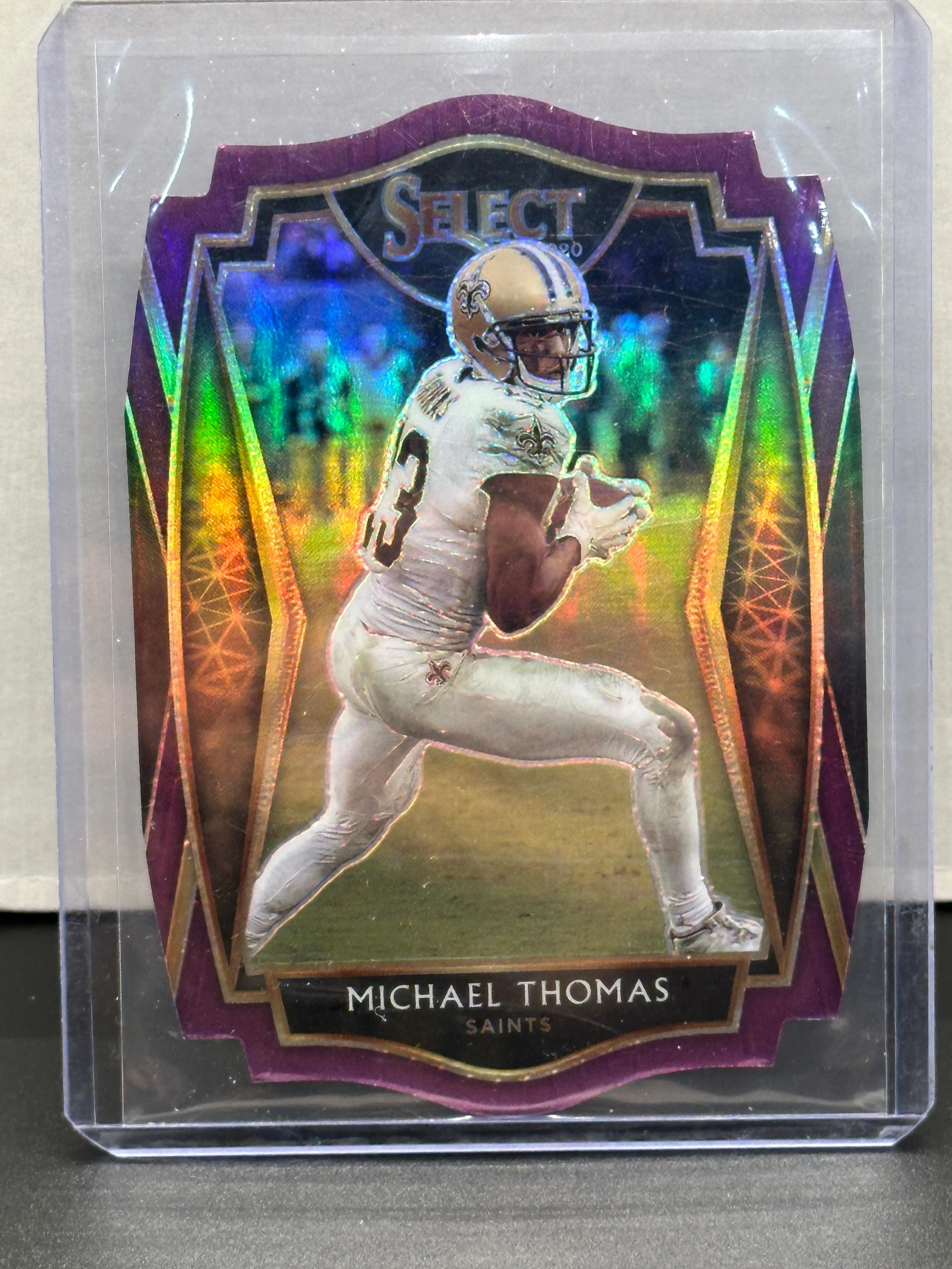 Michael Thomas 2020 Panini Select Premier Level Purple Prizm Die Cut #135