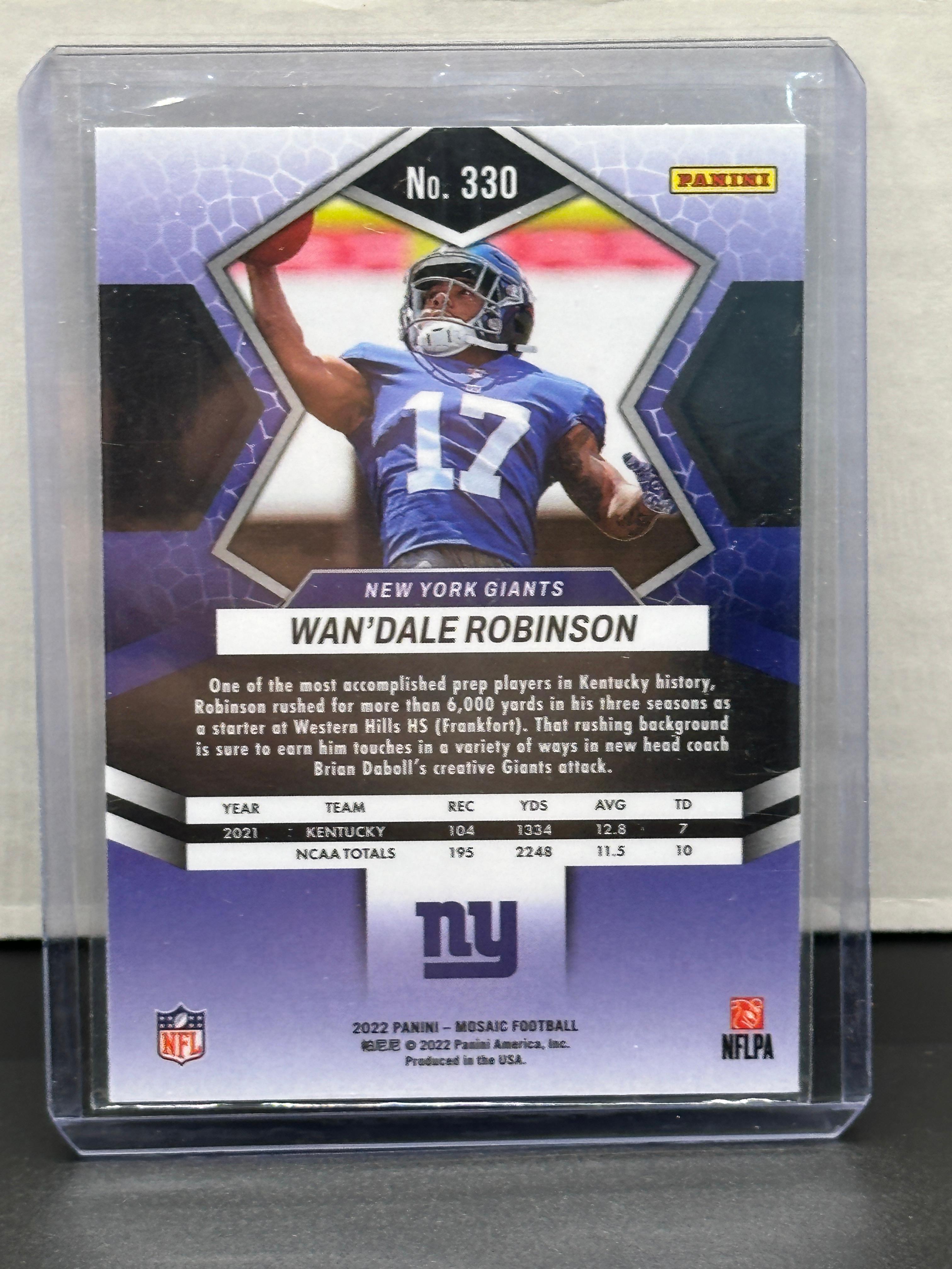 WanDale Robinson 2022 Panini Mosaic Rookie RC #330