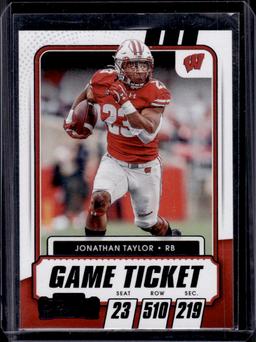 Jonathan Taylor 2021 Panini Contenders Draft Ticket Purple Foil Parallel #56