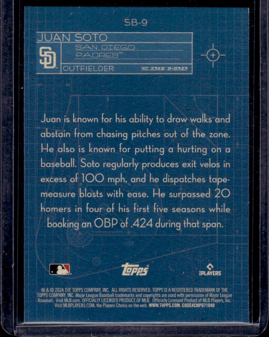 Juan Soto 2024 Topps Blueprints Insert #SB-9