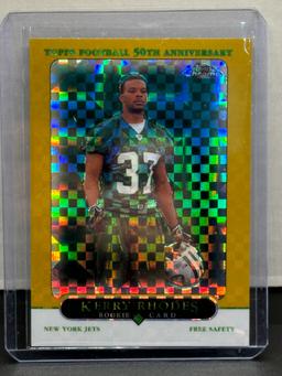 Kerry Rhodes 2005 Topps Chrome Gold XFractor (#2/399) Refractor Rookie RC #259