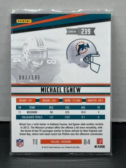 Michael Egnew 2012 Panini Rookies and Stars Tru Blue Rookie Materials (#81/399) Patch RC #239