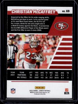 Christian McCaffrey 2022 Panini Zenith #69