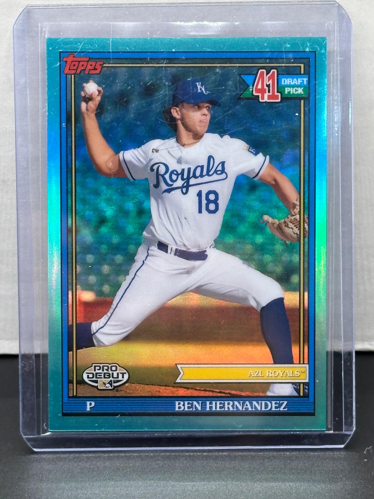 Ben Hernandez 2021 Topps Pro Debut Chrome Aqua Refractor (#42/75) Rookie #PDC-178