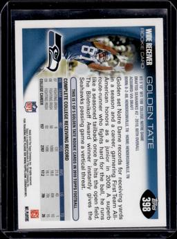 Golden Tate 2010 Topps Rookie RC #398