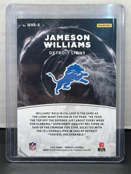 Jameson Williams 2022 Panini Donruss White Hot Rookies RC Insert #WHR-4