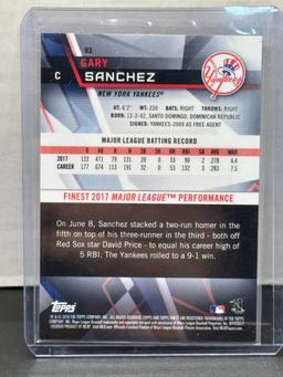 Gary Sanchez 2018 Topps Finest Orange (#15/25) Refractor #93