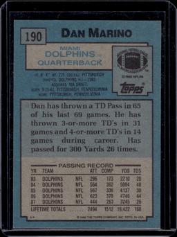 Dan Marino 1988 Topps #190