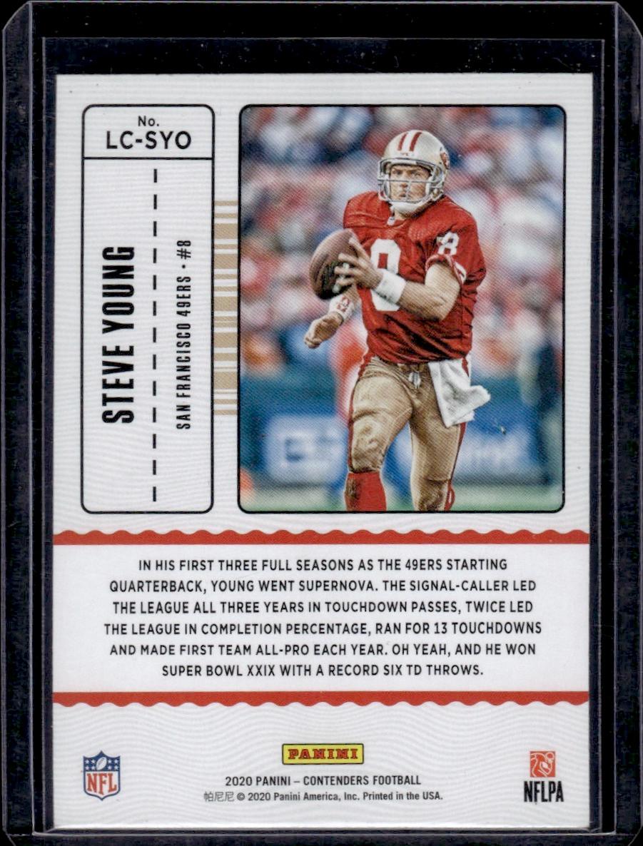 Steve Young 2020 Panini Contenders Legendary Insert #LC-SYO