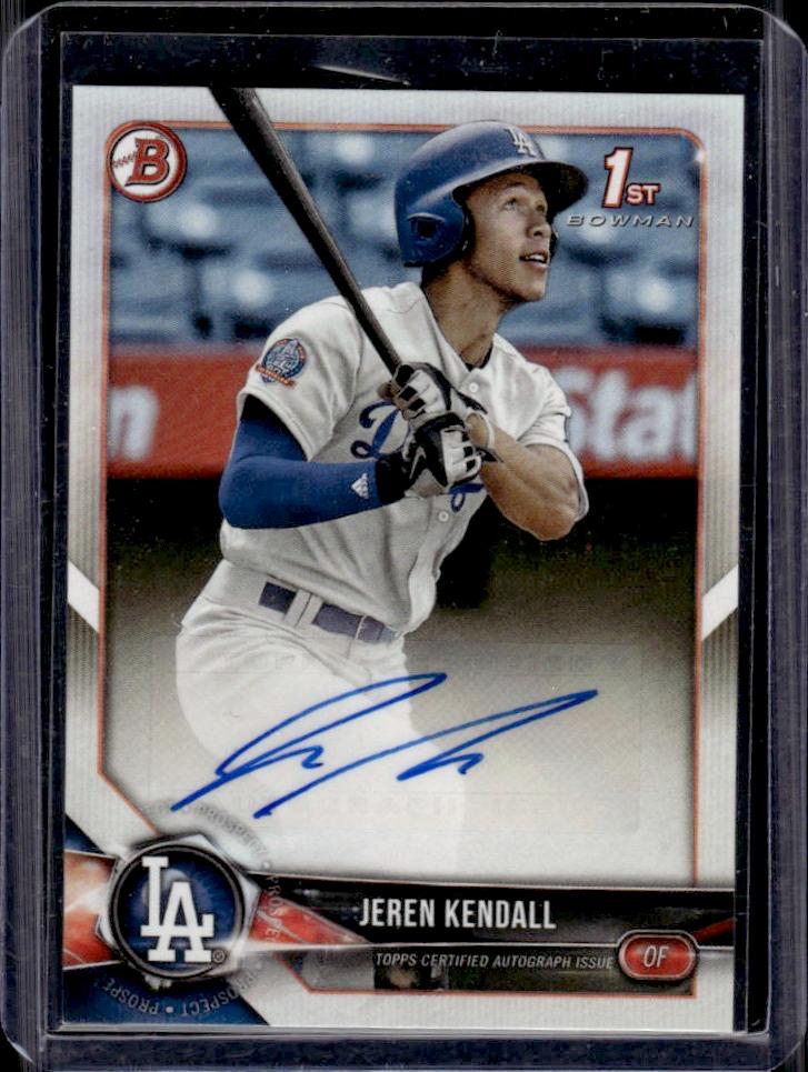 Jaren Kendall 2018 Bowman Rookie RC Auto #PA-JK