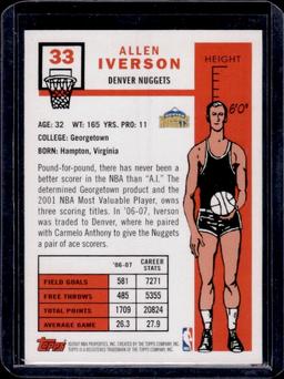 Allen Iverson 2007 Topps 1957-58 Variation #33
